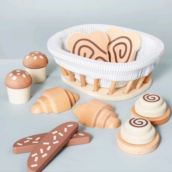 Hearth and Hand with Magnolia Toy Baked Goods Wooden Kids Food Set - Picture 8 of 8